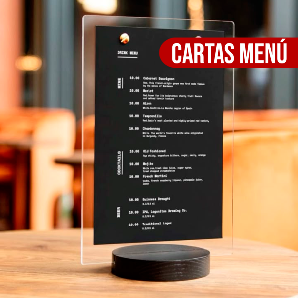 Cartas menú 